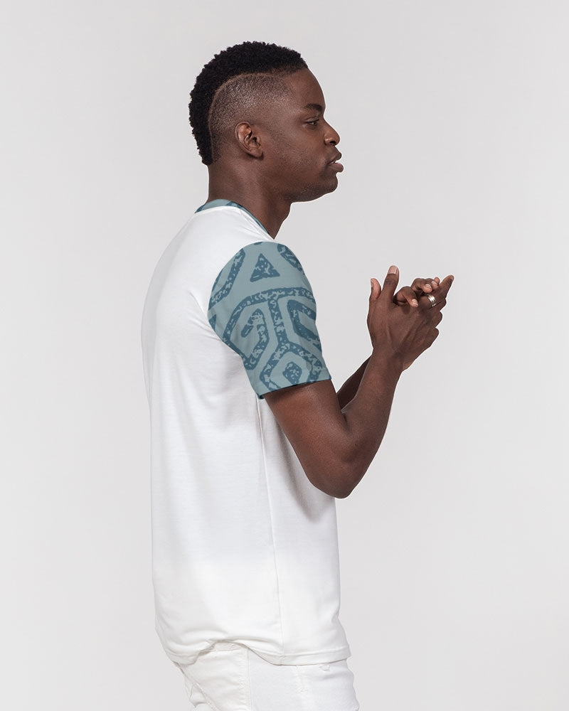 Teal Tribal Cloth Men's Everyday Pocket Tee