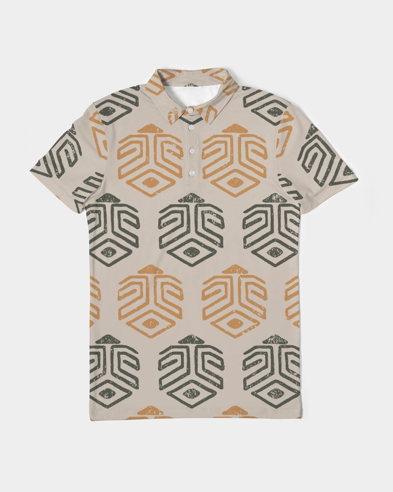 Tribal Marks Men's Slim Fit Short Sleeve Polo