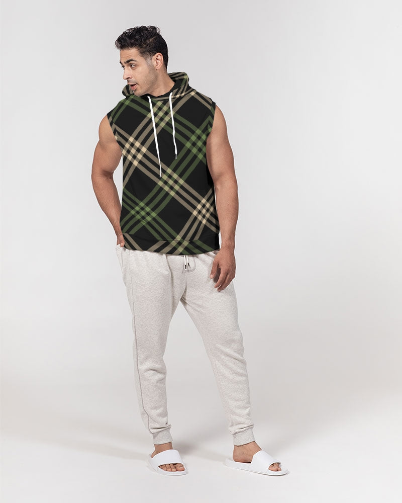 Smooth Plaid Premium Sleeveless Hoodie