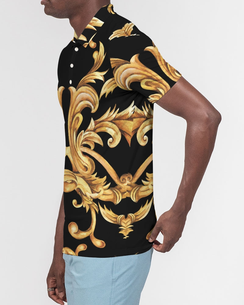 Black Gold Men's Slim Fit Short Sleeve Polo