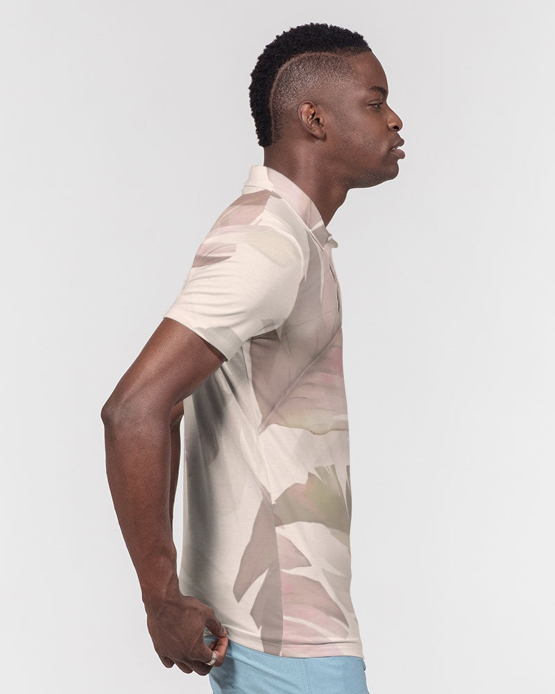 Blushing Leaves Men's Slim Fit Short Sleeve Polo