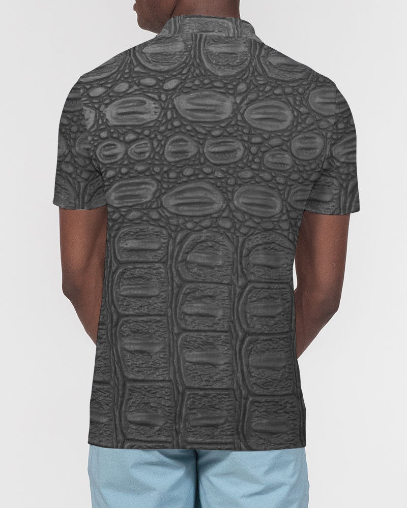 Black Crocodile Love Men's Slim Fit Short Sleeve Polo