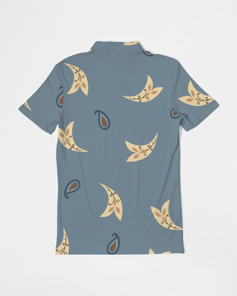 Avocado Paisley Men's Slim Fit Short Sleeve Polo