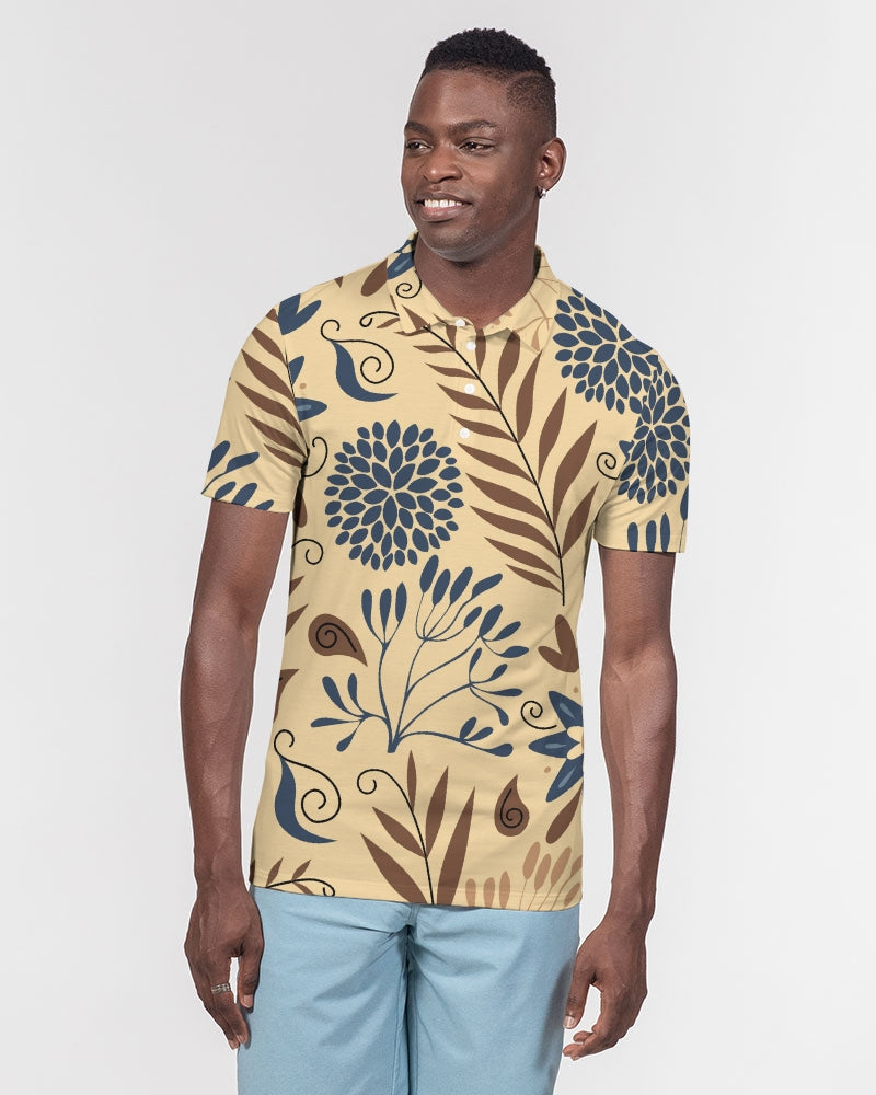 Vintage Paisley Men's Slim Fit Short Sleeve Polo
