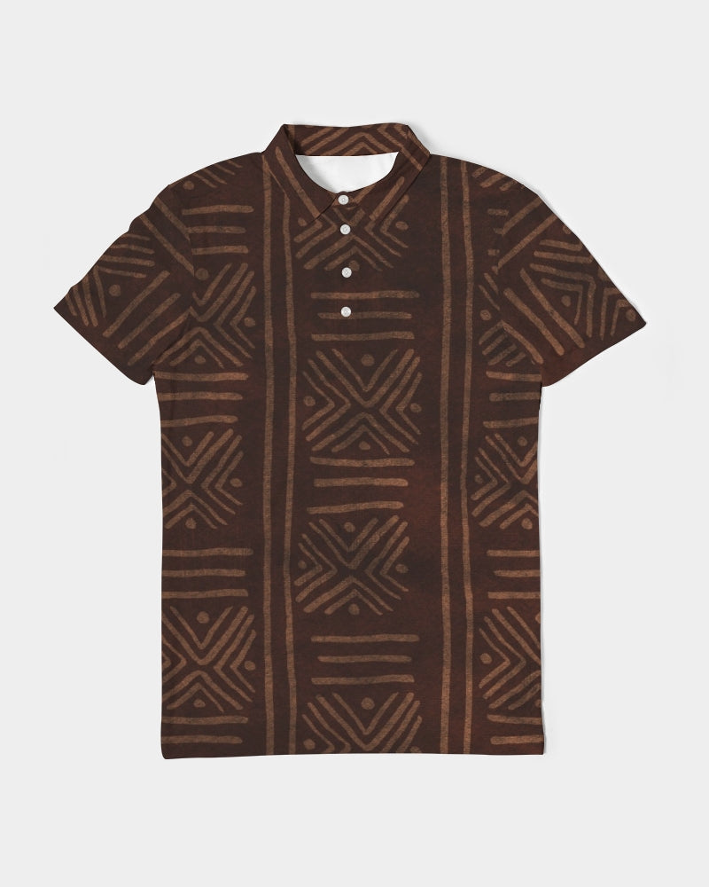 African Beauty Men's Slim Fit Short Sleeve Polo