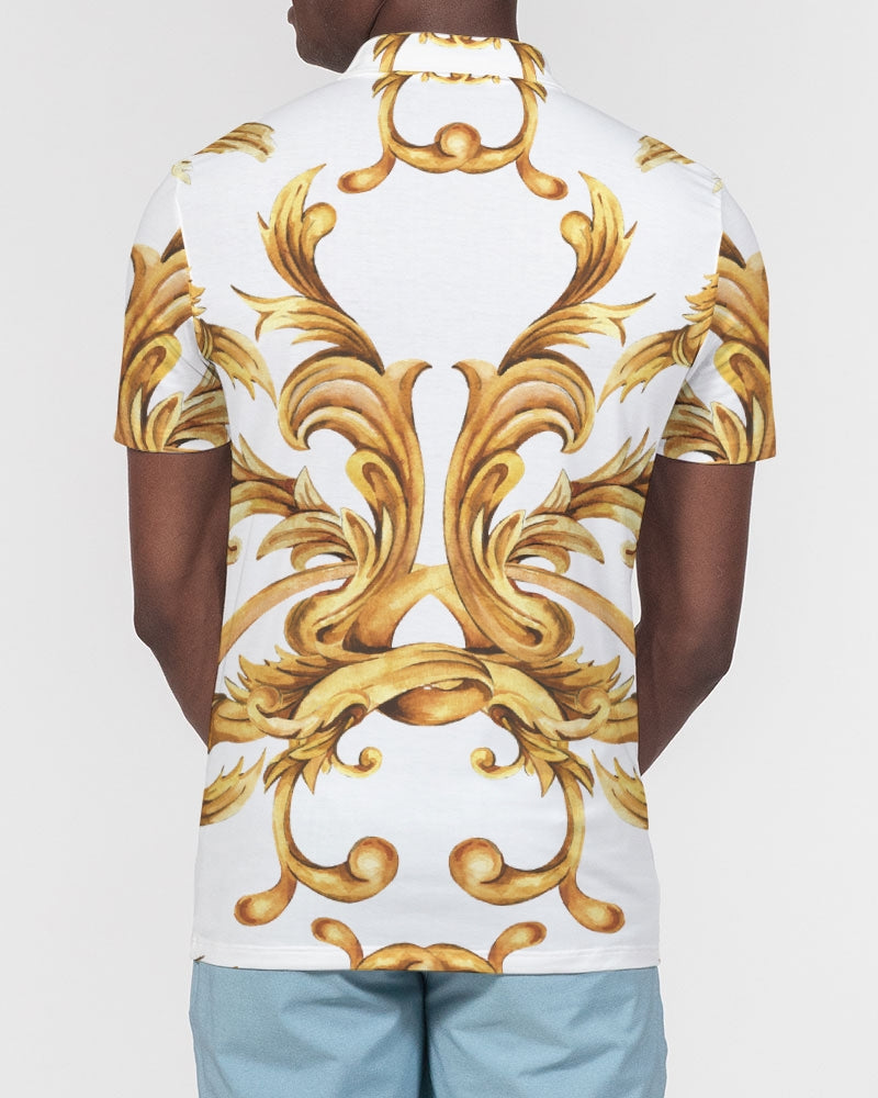 Vintage Gold Men's Slim Fit Short Sleeve Polo