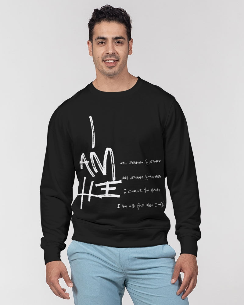 I AM HE Men's Classic French Terry Crewneck Pullover