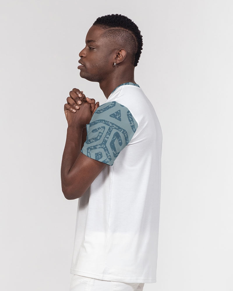 Teal Tribal Cloth Men's Everyday Pocket Tee