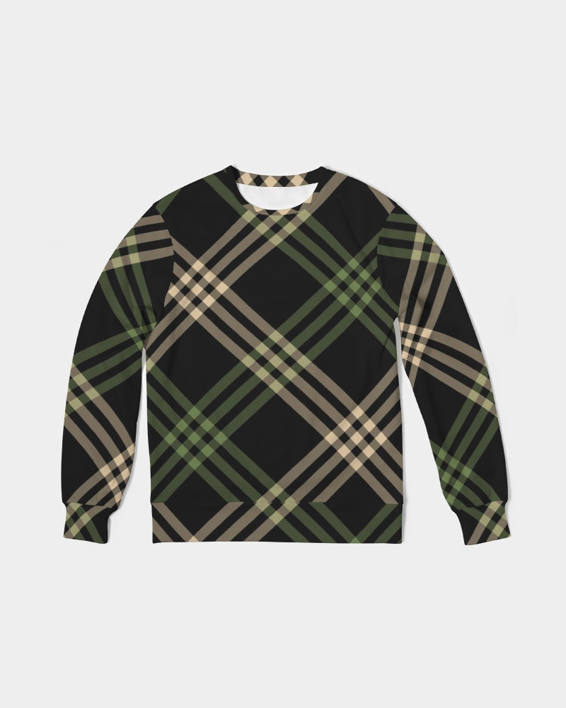 Smooth Plaid Men's Classic French Terry Crewneck Pullover