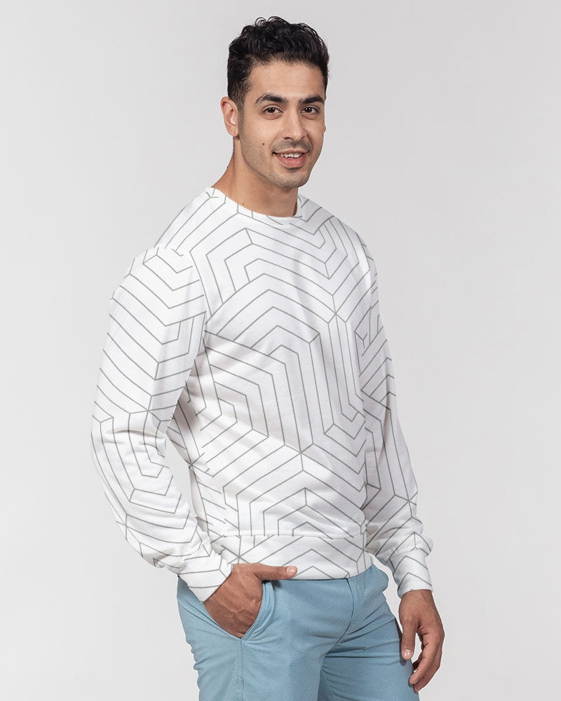 Geo Sense Men's Classic French Terry Crewneck Pullover