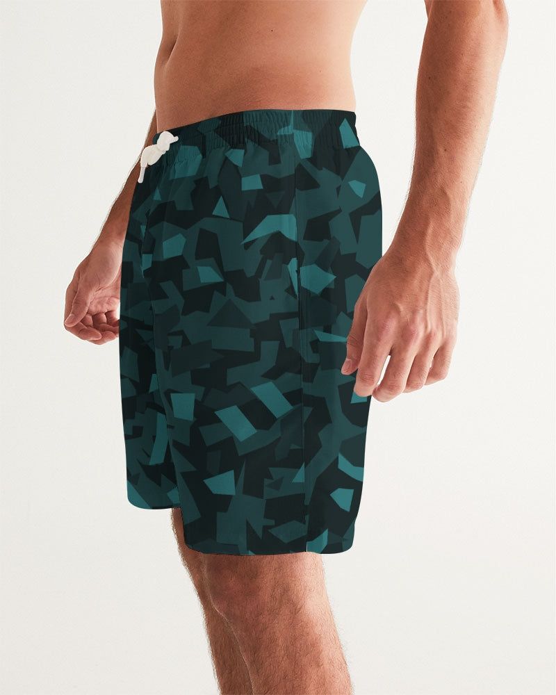 AV Teal Camo Men's Swim Trunk