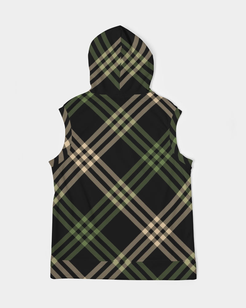 Smooth Plaid Premium Sleeveless Hoodie