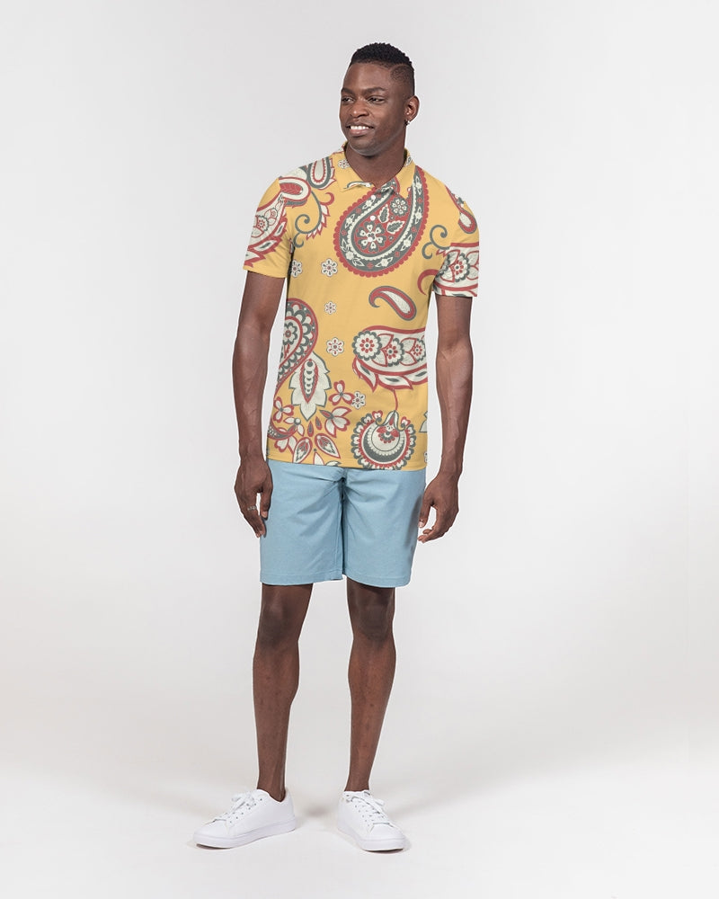 Canary Paisley Slim Fit Polo