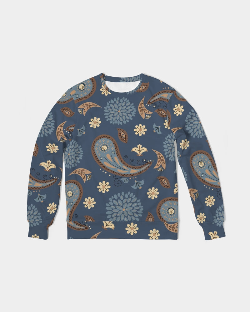 Moonlight Paisley Men's Classic French Terry Crewneck Pullover
