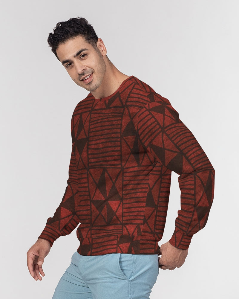 Tribal Diamond Men's Classic French Terry Crewneck Pullover