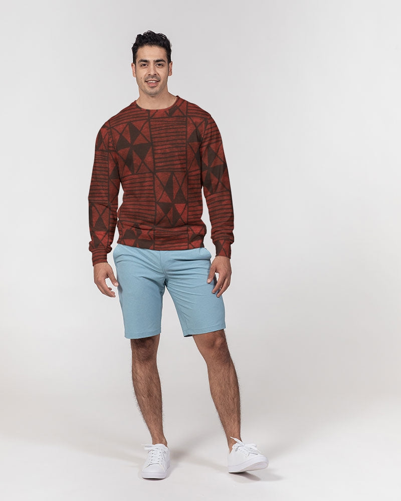 Tribal Diamond Men's Classic French Terry Crewneck Pullover