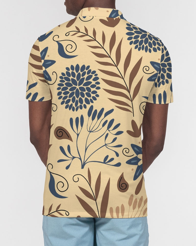 Vintage Paisley Men's Slim Fit Short Sleeve Polo
