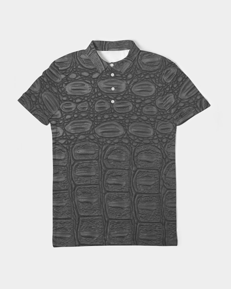 Black Crocodile Love Men's Slim Fit Short Sleeve Polo