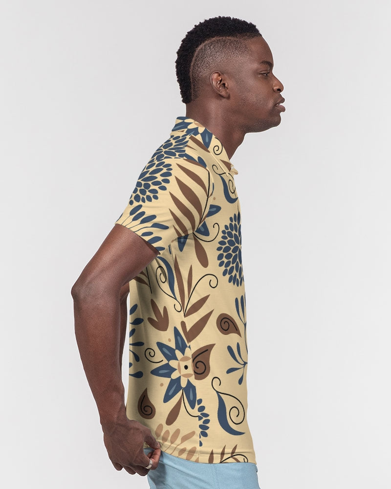 Vintage Paisley Men's Slim Fit Short Sleeve Polo