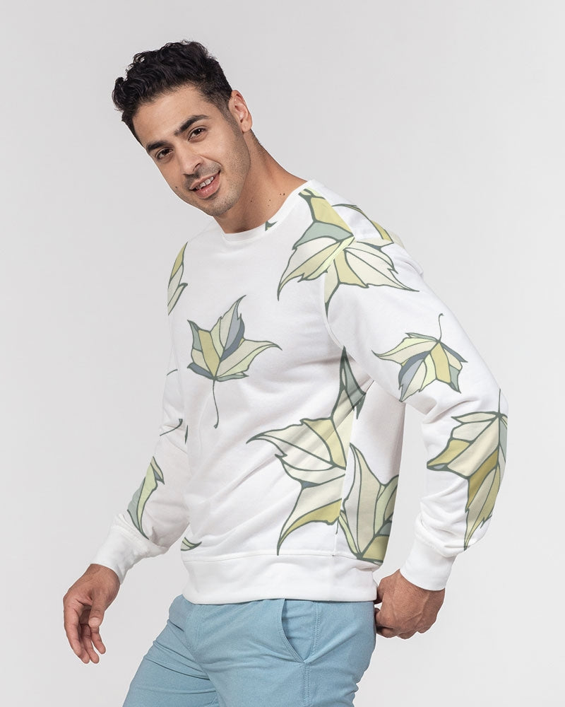 Leaf Me Men's Classic French Terry Crewneck Pullover