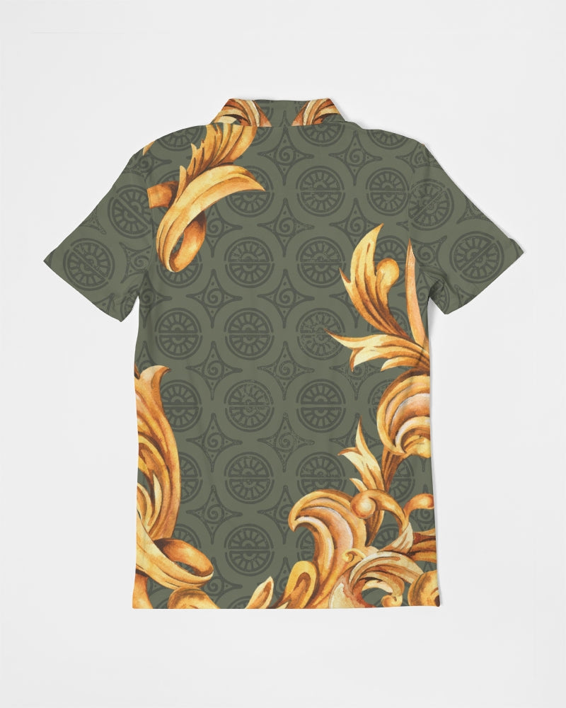 Ornate Gold Men's Slim Fit Short Sleeve Polo