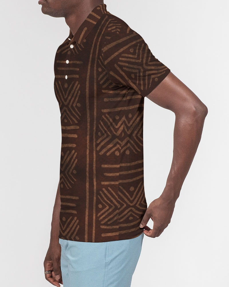 African Beauty Men's Slim Fit Short Sleeve Polo