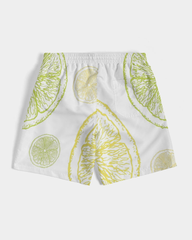 Men's Lemonade Swim Trunks — bold all-over print by AmbiVirile, view 7