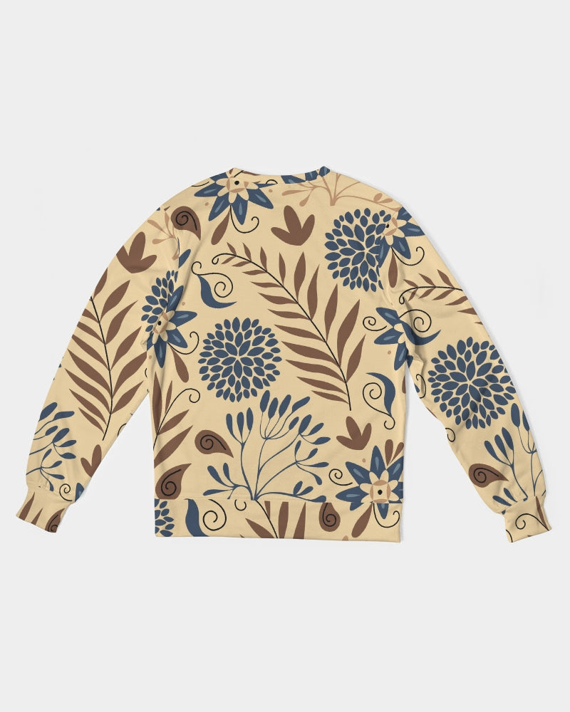Vintage Paisley Men's Classic French Terry Crewneck Pullover