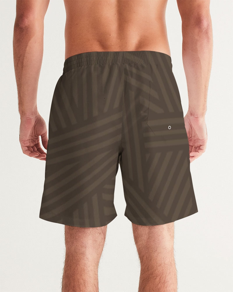 brown weave Men's Swim Trunk