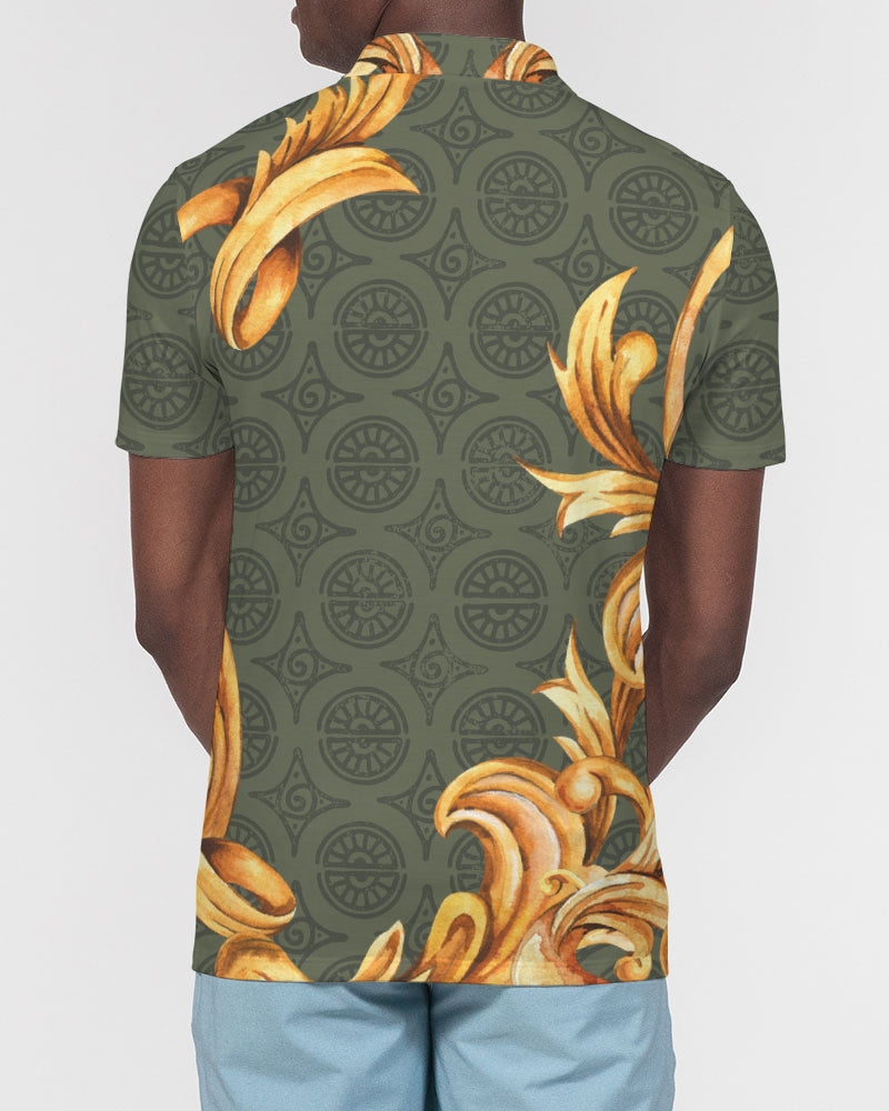 Ornate Gold Men's Slim Fit Short Sleeve Polo