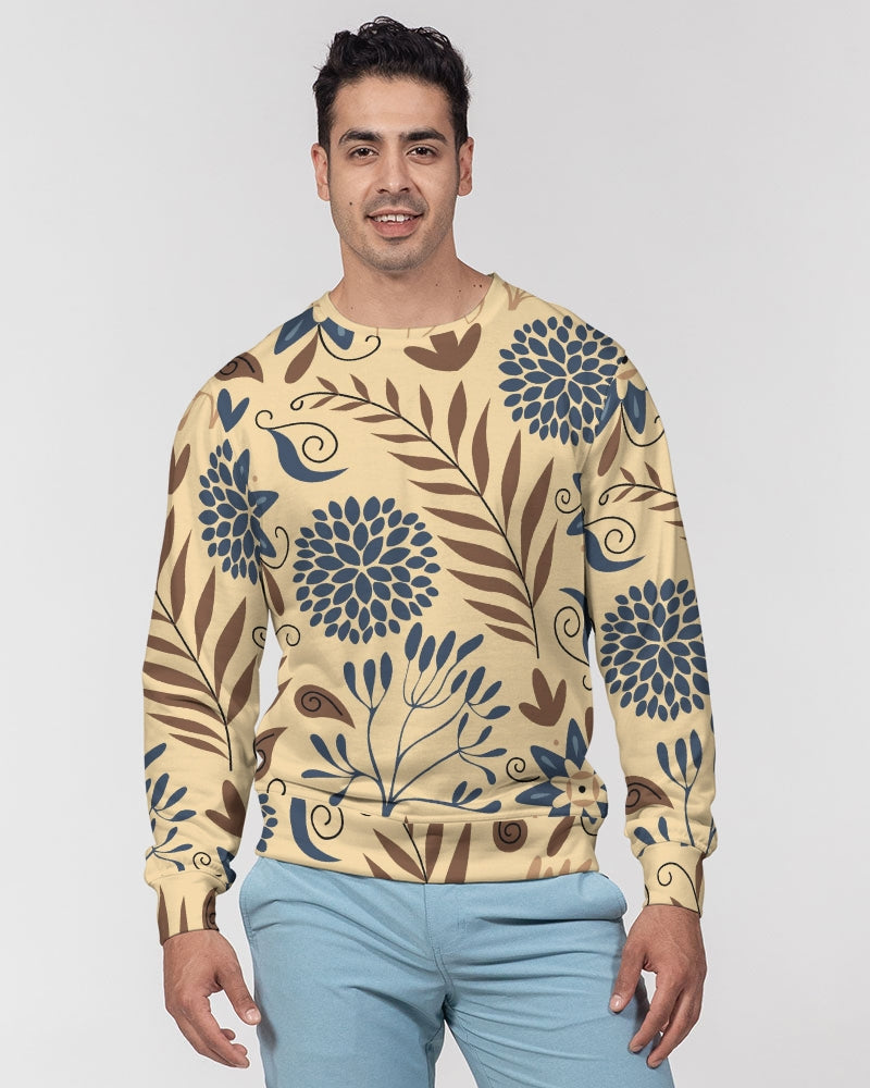 Vintage Paisley Men's Classic French Terry Crewneck Pullover