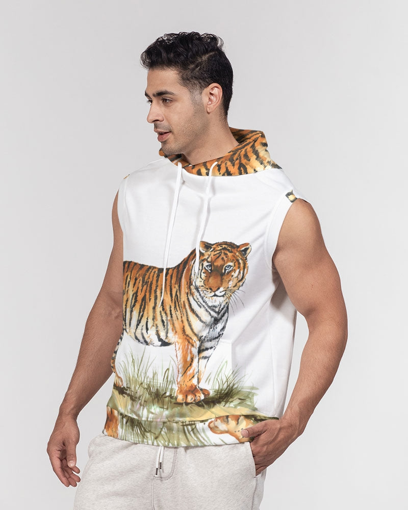Tiger Love Men's Premium Heavyweight Sleeveless Hoodie
