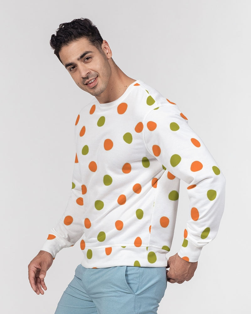 Fall Polks Men's Classic French Terry Crewneck Pullover