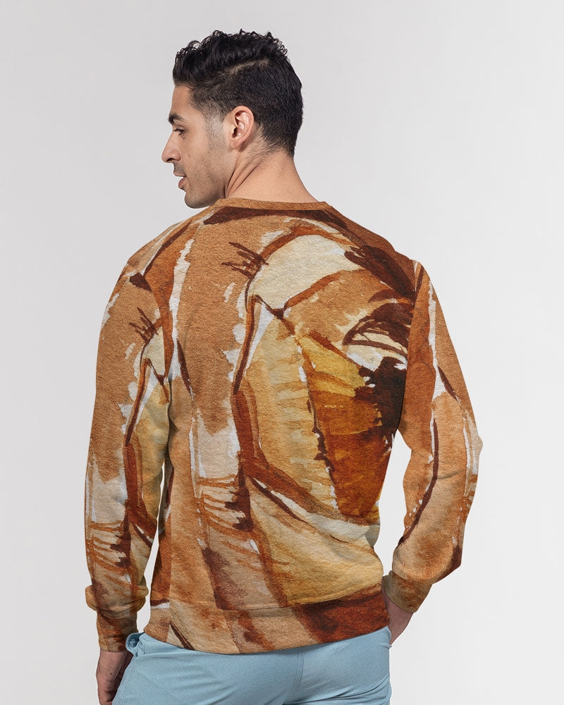 Autumn Bloom Men's Classic French Terry Crewneck Pullover