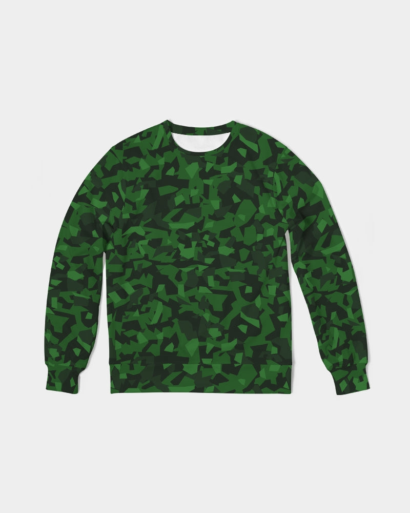 AV Green Camo Men's Classic French Terry Crewneck Pullover