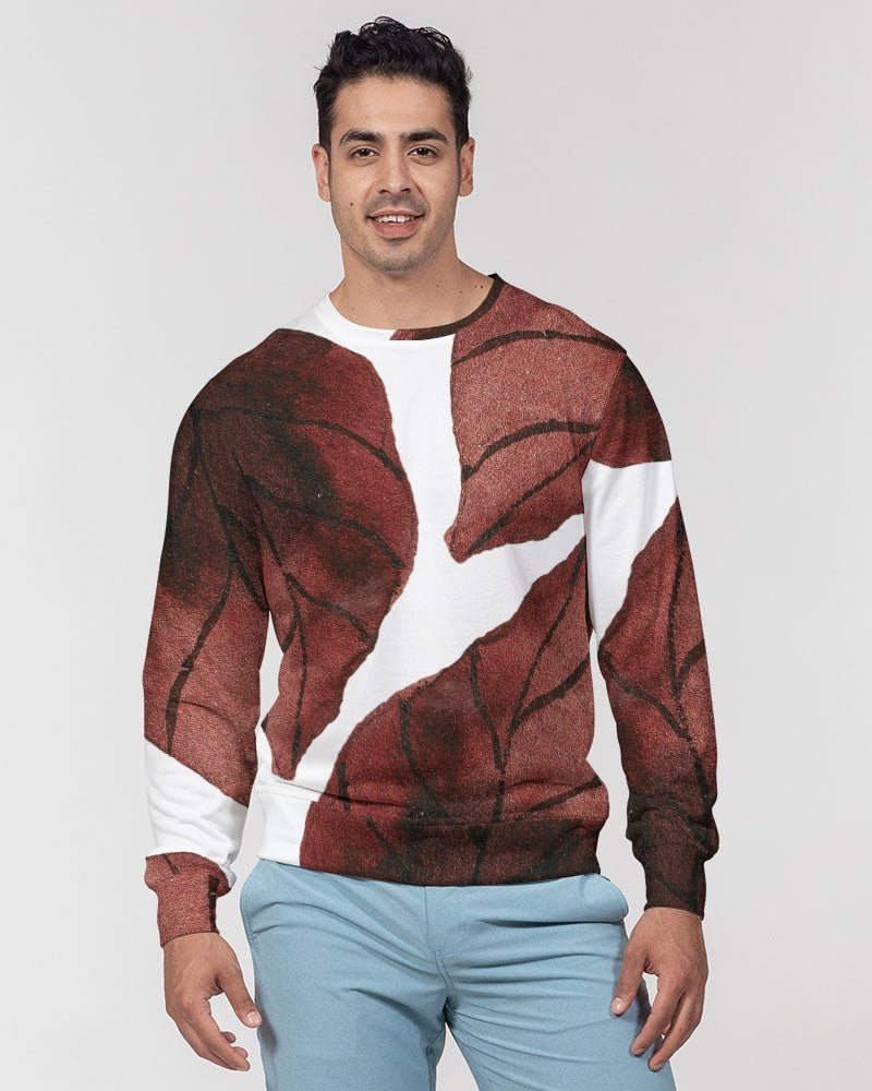 Red Autumn Men's Classic French Terry Crewneck Pullover