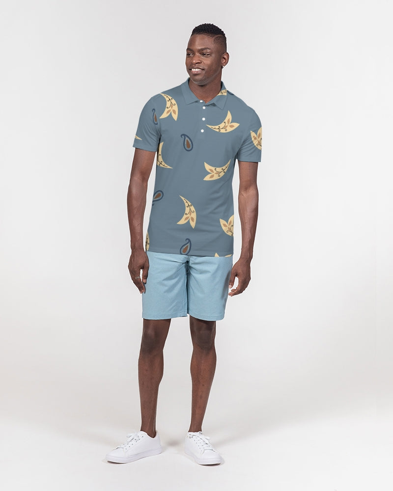 Avocado Paisley Men's Slim Fit Short Sleeve Polo