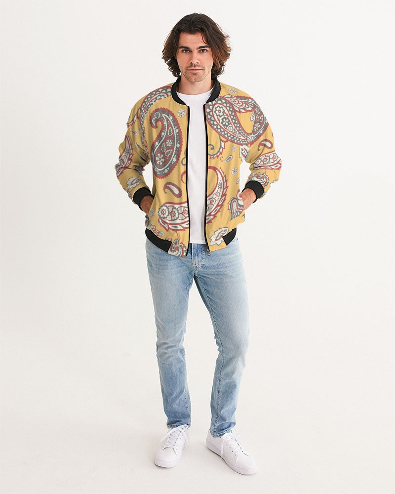Canary Paisley Men's Bomber Jacket