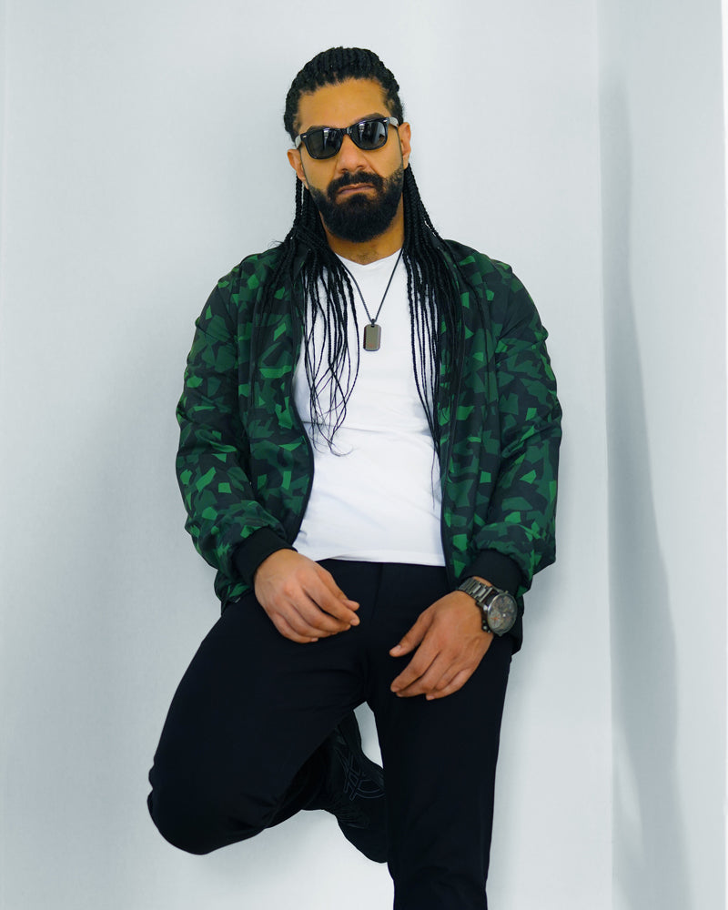 Green Camo Bomber Jacket