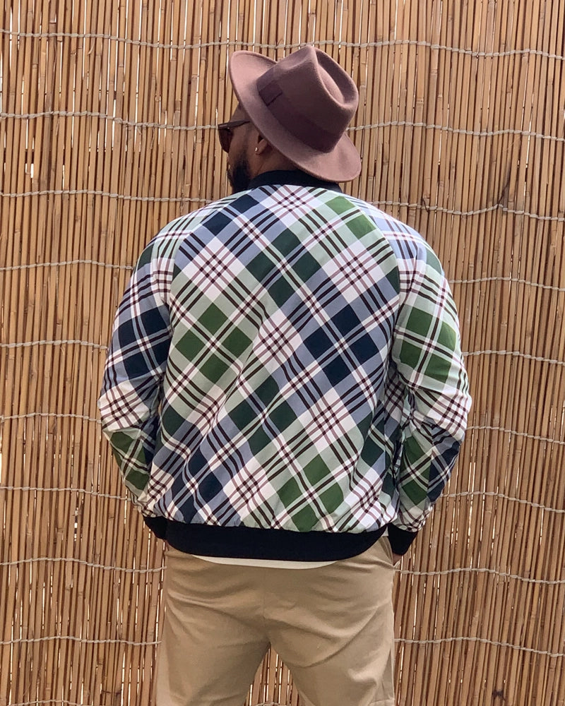 Classic Plaid Bomber Jacket