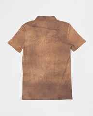 Brown Waves Slim Fit Polo