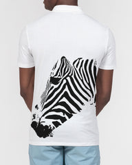 Zebra Black Head Men's Slim Fit Short Sleeve Polo