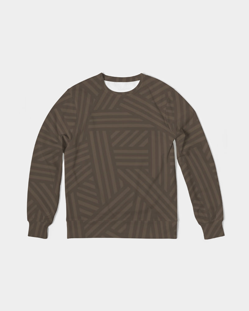 brown weave Men's Classic French Terry Crewneck Pullover