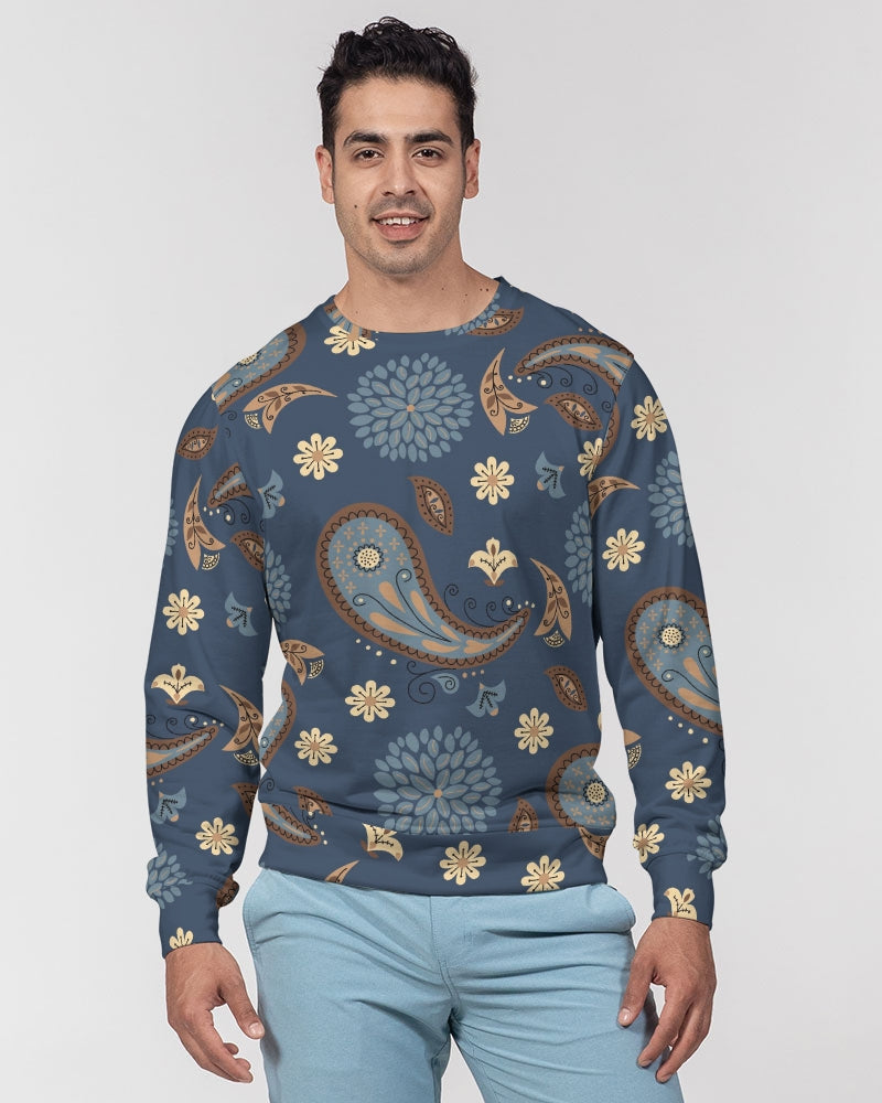 Moonlight Paisley Men's Classic French Terry Crewneck Pullover