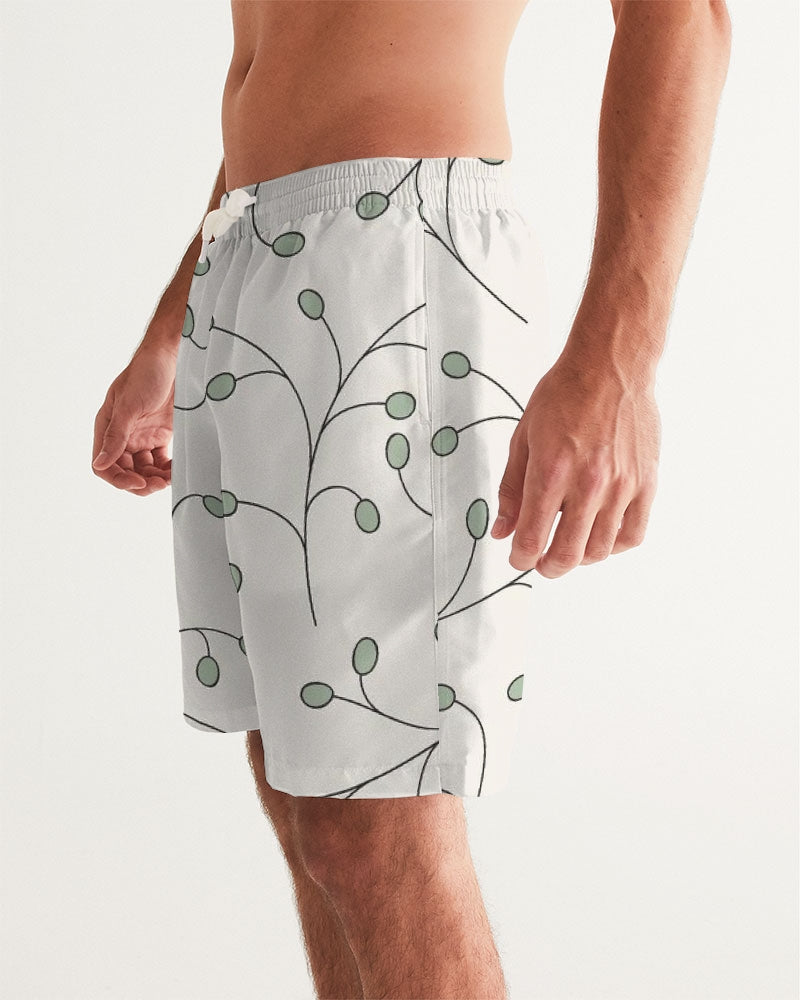 Men's Twigs Swim Trunks — bold all-over print by AmbiVirile, side view