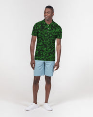 AV Green Camo Men's Slim Fit Short Sleeve Polo