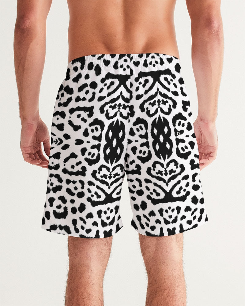 Men's Wildlife Swim Trunks — bold all-over print by AmbiVirile, detail view