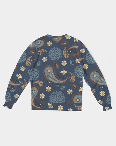 Moonlight Paisley Men's Classic French Terry Crewneck Pullover