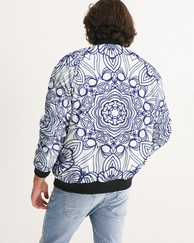 Men's Ceramics Bomber Jacket — bold all-over print by AmbiVirile, side view
