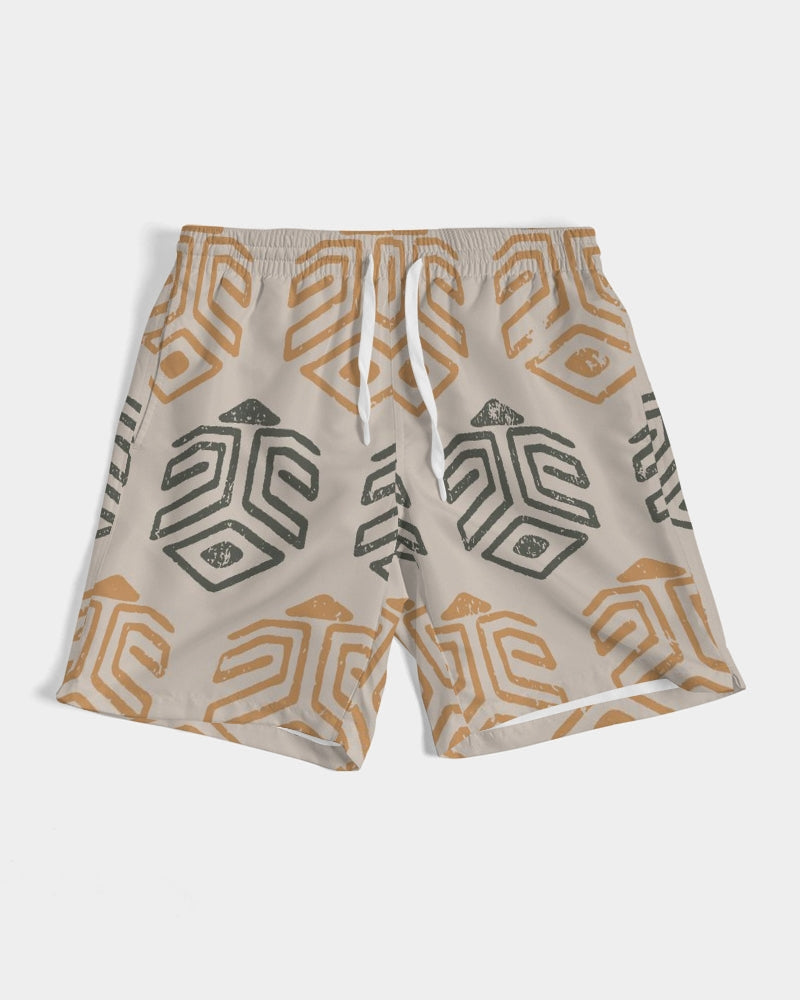 Men's Tribal Marks Swim Trunks — bold all-over print by AmbiVirile, view 6